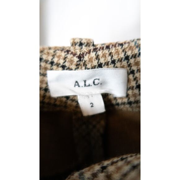 A.L.C. 'Sedgewick II' Plaid Blazer & 'Edwin' Split Leg Pants 2 Piece Suit US 2 - Picture 11 of 14